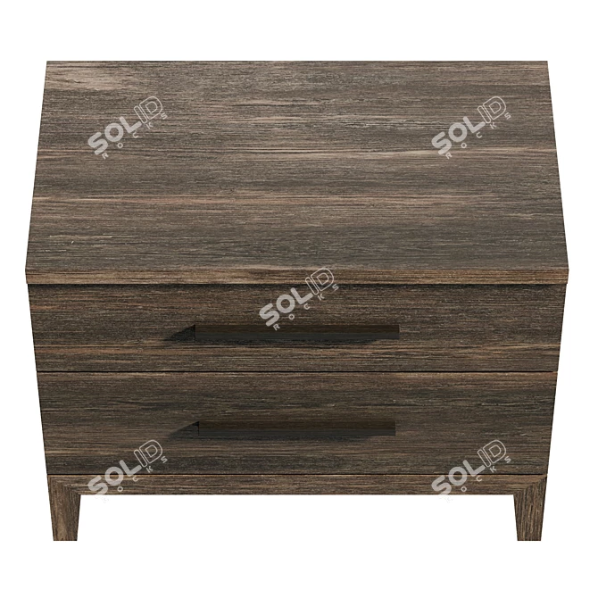 Aventura Dark Nightstand Millimeters UVs Unwrapped 3D model image 3