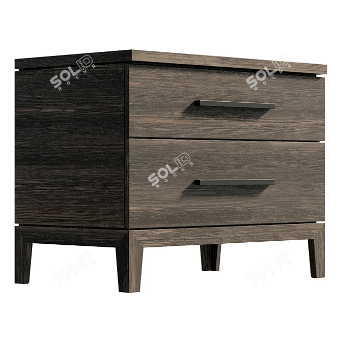 Aventura Dark Nightstand Millimeters UVs Unwrapped 3D model image 4