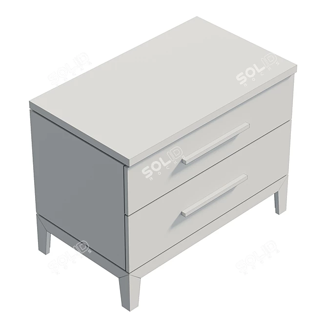 Aventura Dark Nightstand Millimeters UVs Unwrapped 3D model image 6