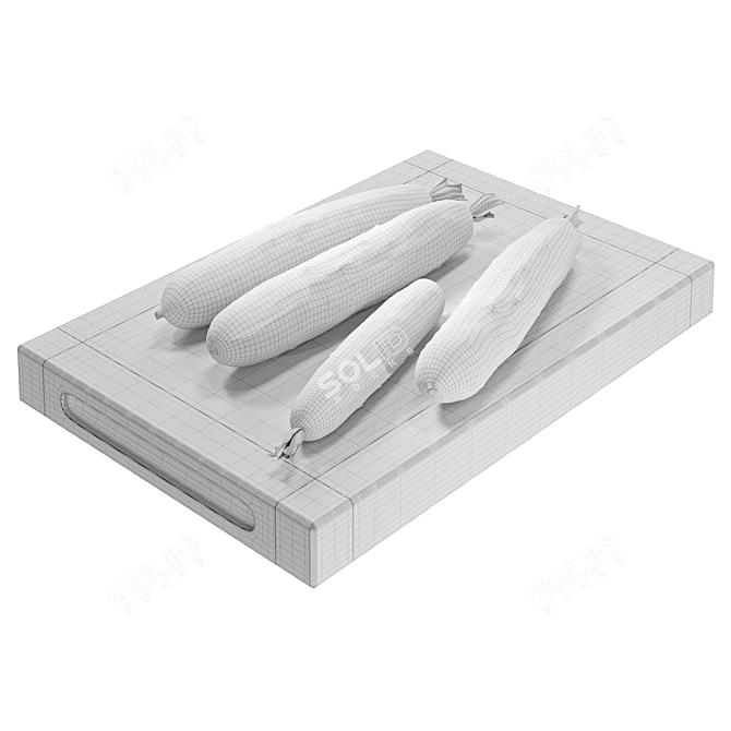 Multifunctional Cucumber Kitchen Board 3D model image 2