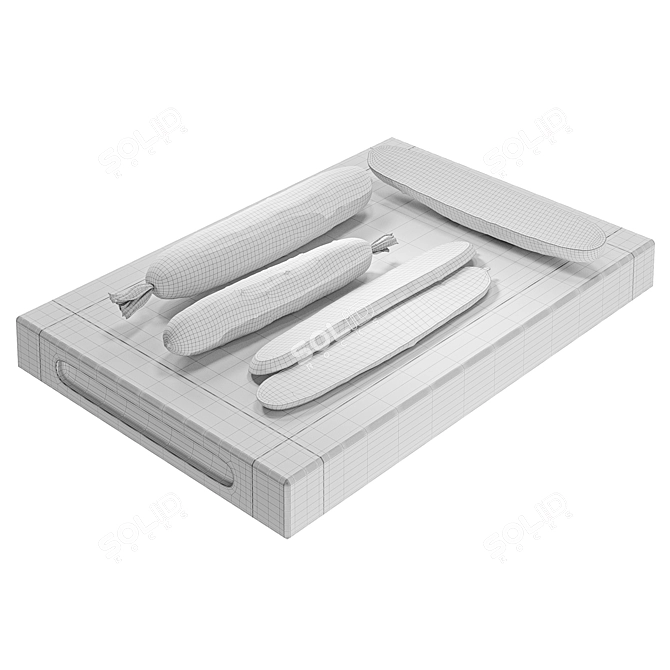 Multifunctional Cucumber Kitchen Board 3D model image 2