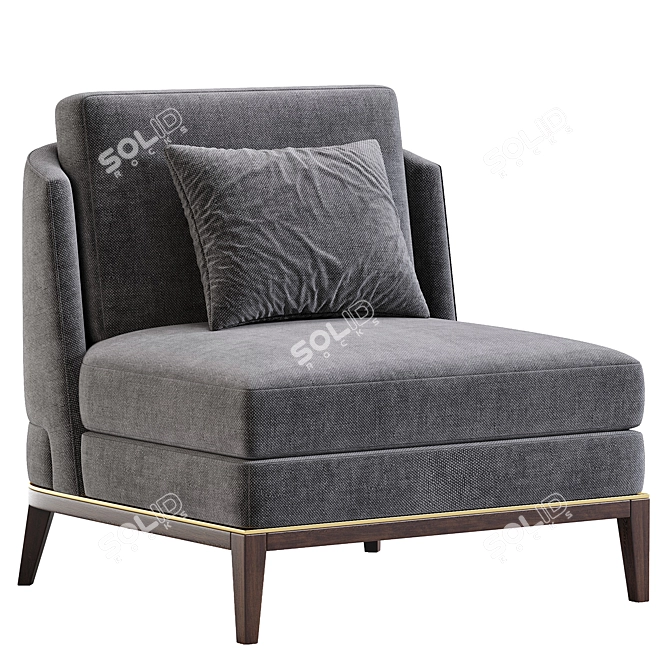 Modern Arthur Armchair 3D Model 3D model image 4