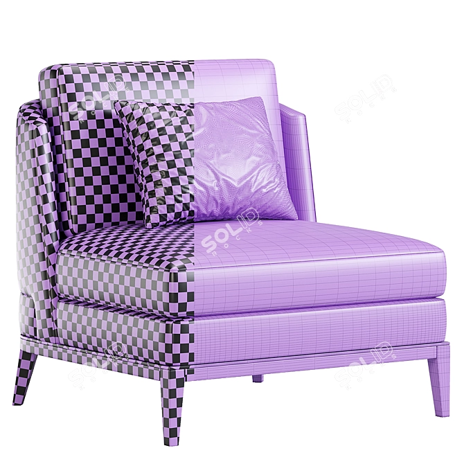 Modern Arthur Armchair 3D Model 3D model image 7