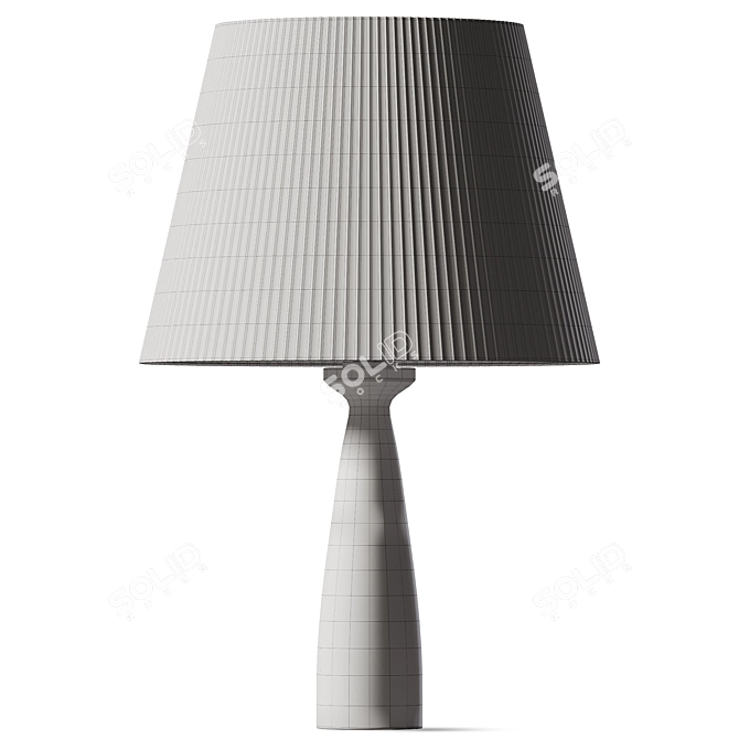  Nordic Chic Wooden Table Lamp 3D model image 2