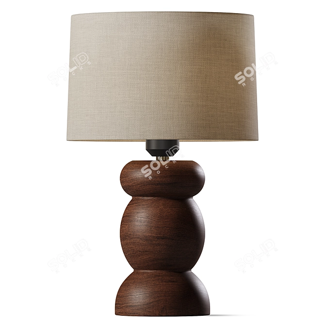 Modern Minimalist Glass Table Lamp 3D model image 1