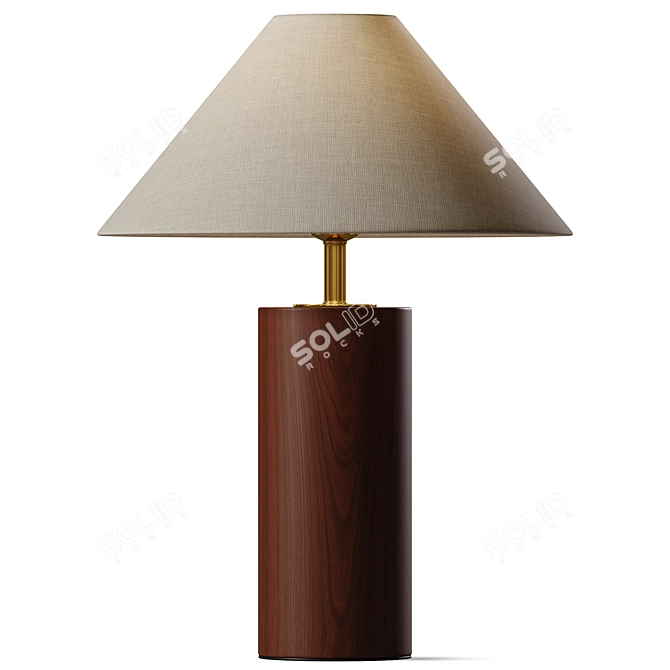 Modern Glass Table Lamp 3D model image 1