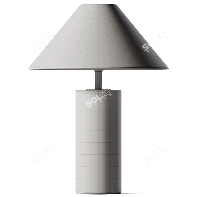 Modern Glass Table Lamp 3D model image 3