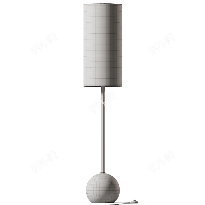 Sleek Metal Floor Lamp 3D model image 3