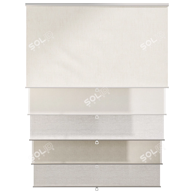 Modern Roller Blinds Curtains 02 3D model image 3