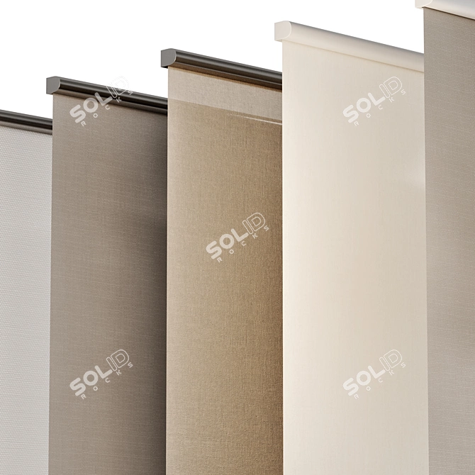 Modern Roller Blinds Curtains 02 3D model image 5