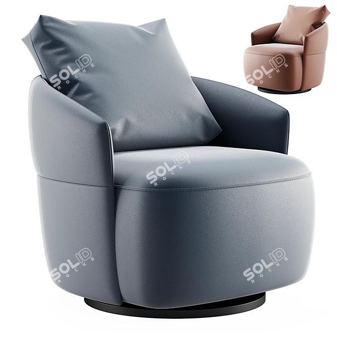 Elegant and Comfortable Alice Armchair 3D model image 1