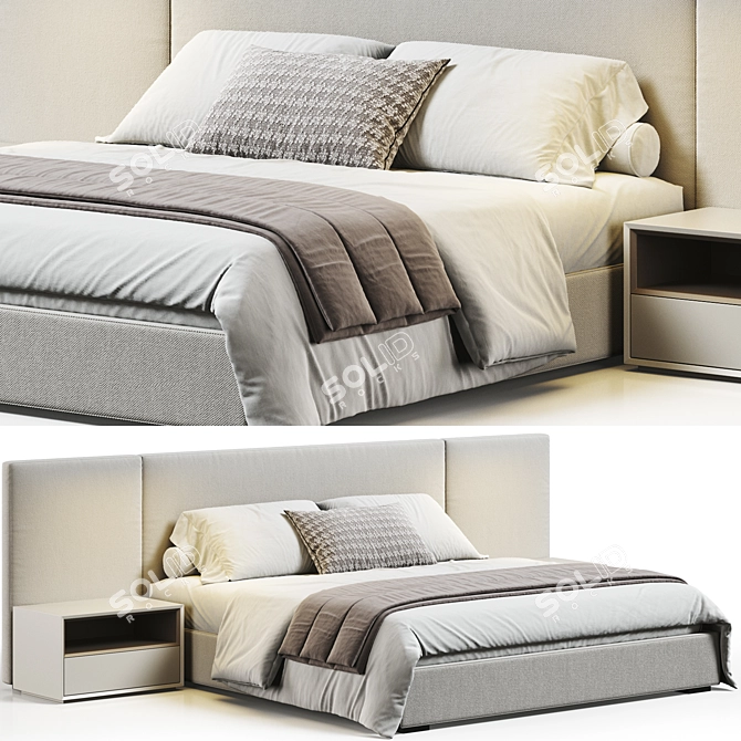 RH Modena Bed 3D Model 3D model image 1