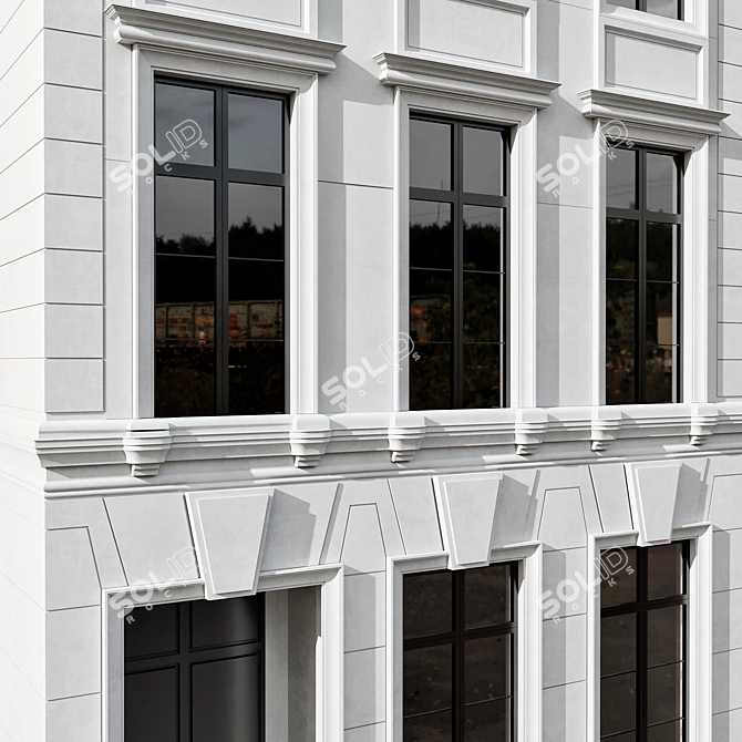 Detailed Neoclassic Building Model 3D model image 3