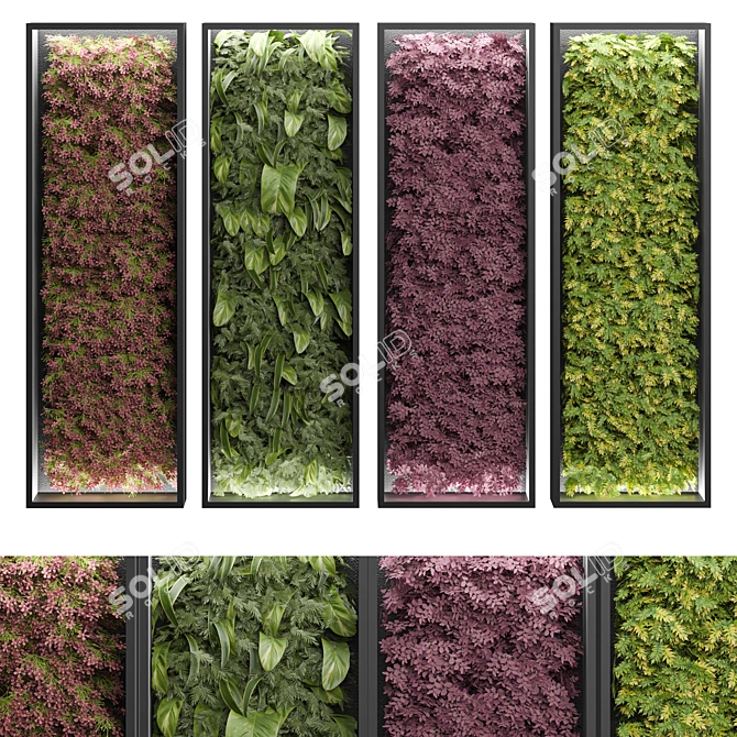  Modern Vertical Wall Garden 3D 3D model image 1