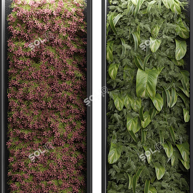  Modern Vertical Wall Garden 3D 3D model image 2