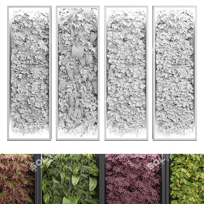  Modern Vertical Wall Garden 3D 3D model image 4