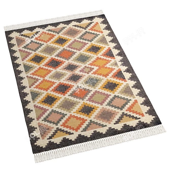 Urban Outfitters Wool Jute Rugs 3D model image 6