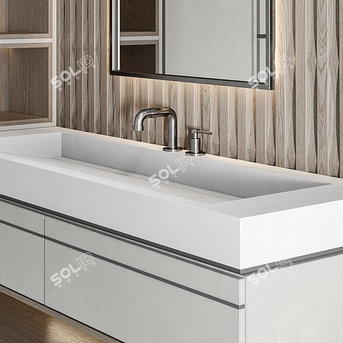 Customizable Bathroom Furniture Set 3D model image 2