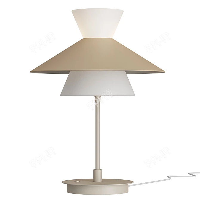 Elegant Bennett Table Lamp 3D model image 1