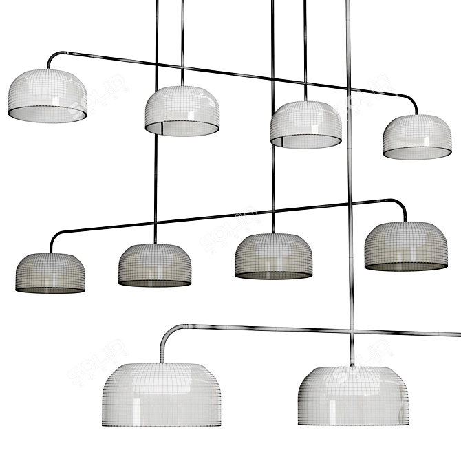 Sleek Aromas Pendant Light 3D model image 2
