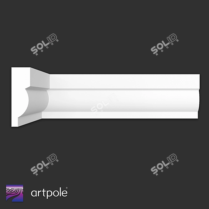 SMG389 Gypsum Moulding H35x11mm 3D model image 1