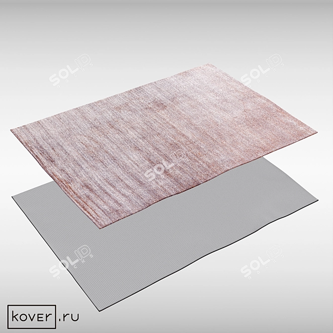 Modern Wool Silk Rug: MURUGAN 3D model image 2