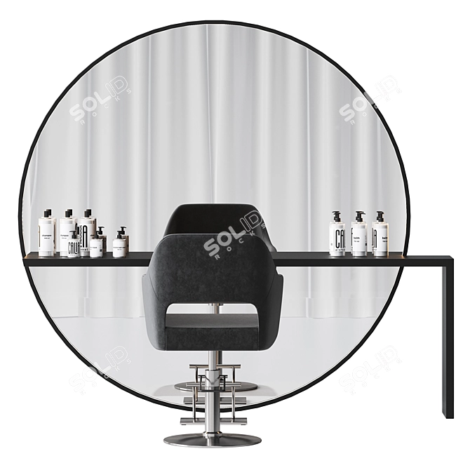 Modern Hair Salon Scene 3 3D model image 2