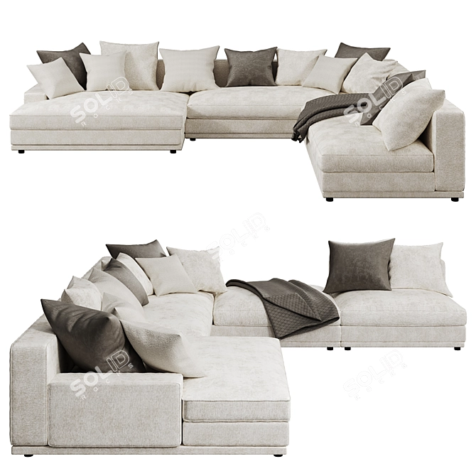 Contemporary Modular Sofa Vancouver 3D model image 1