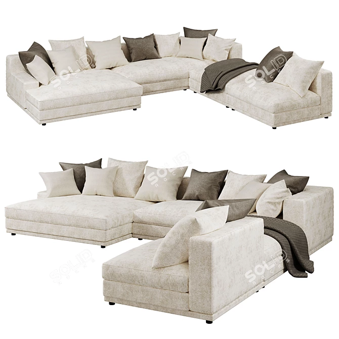 Contemporary Modular Sofa Vancouver 3D model image 2