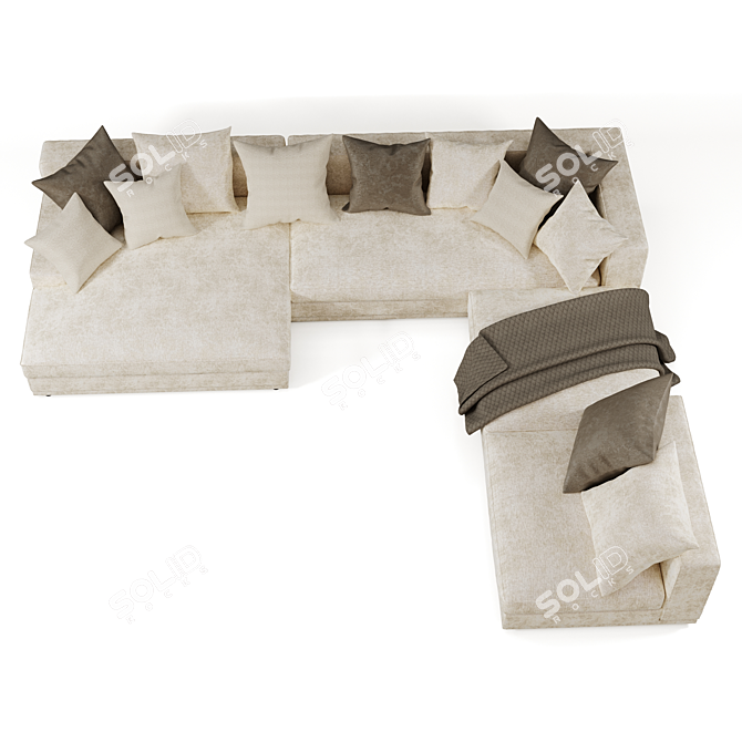 Contemporary Modular Sofa Vancouver 3D model image 3