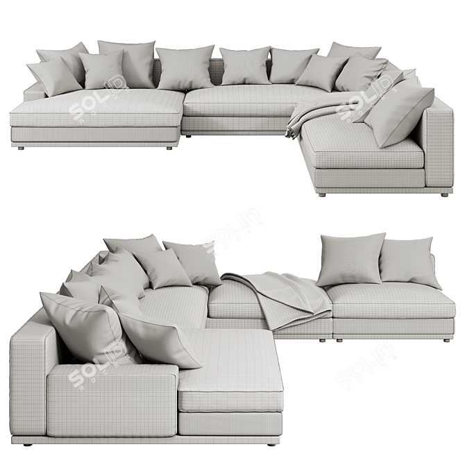 Contemporary Modular Sofa Vancouver 3D model image 4