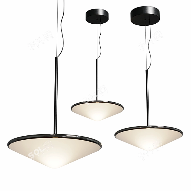 Modern Vibia Tempo Pendant Lighting 3D model image 2