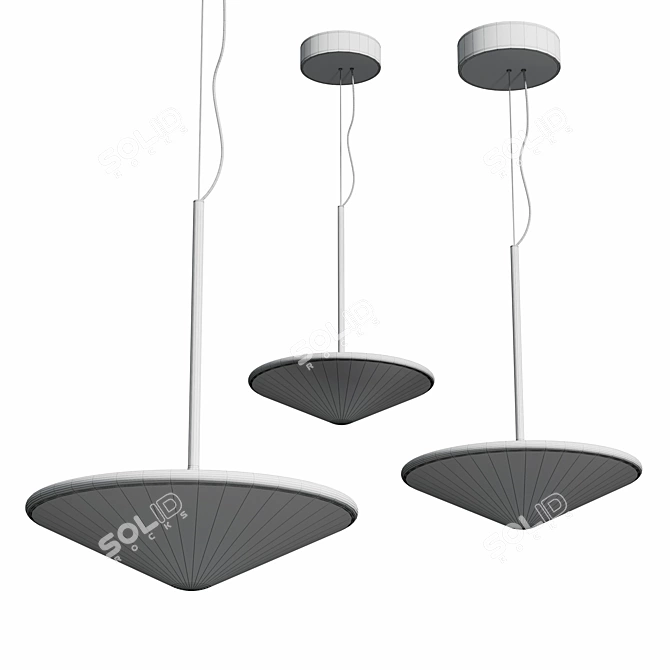 Modern Vibia Tempo Pendant Lighting 3D model image 4