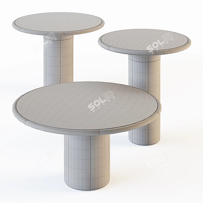 Sleek ECHO Side Tables by COR 3D model image 6