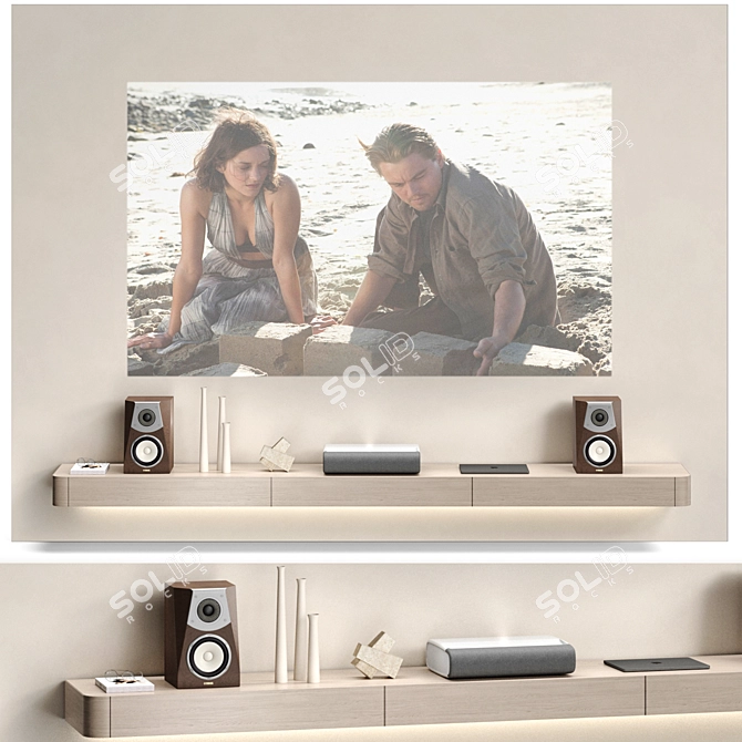 Samsung Laser Projector TV Wall 3D model image 1