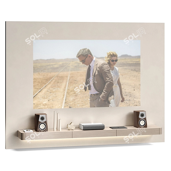 Samsung Laser Projector TV Wall 3D model image 10