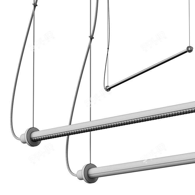 Modern LED Aluminium Pendant Lamp 3D model image 5