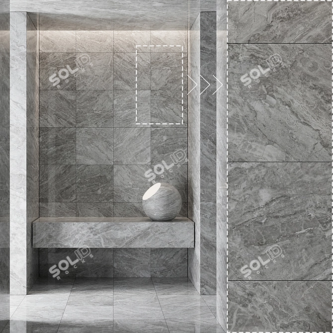 Premium Marble Stone Texture Collection 3D model image 4