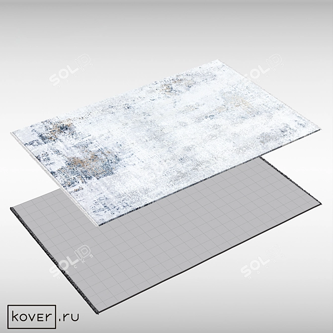 Abstract Eucalyptus Silk Acrylic Carpet 3D model image 2