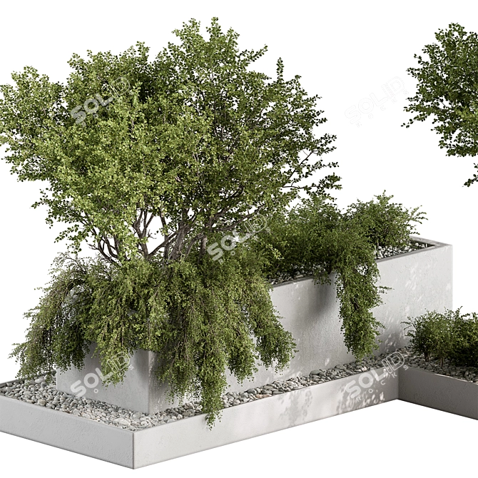  Outdoor Plant Box Set 3D model image 2