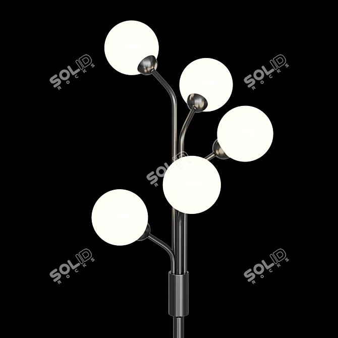 Modern Corner Design Ball Floorlamp 3D model image 2