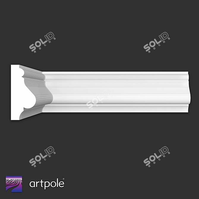 Elegant Gypsum Molding by ARTPOLE 3D model image 2