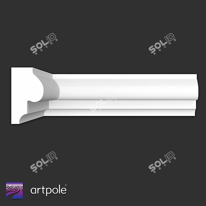 Elegant Gypsum Molding SMG404 3D model image 1