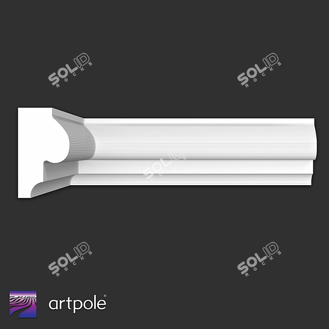 Elegant Gypsum Molding SMG404 3D model image 2