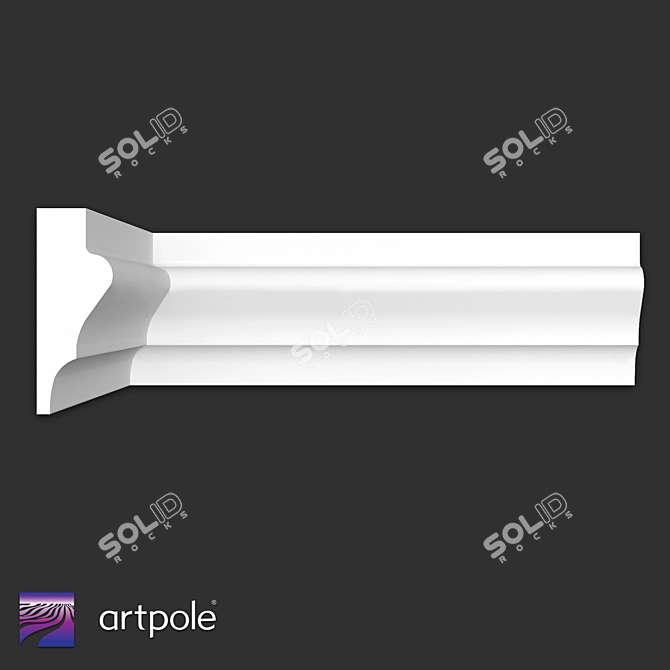 Gypsum Molding SMG409, 38x14mm 3D model image 1