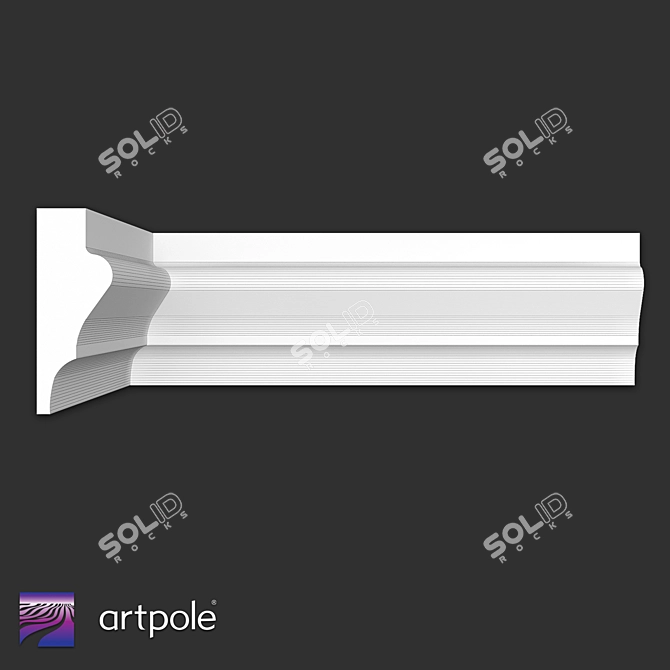 Gypsum Molding SMG409, 38x14mm 3D model image 2