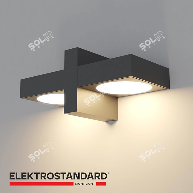 Elektrostandard Twin LED Outdoor Wall Light 3D model image 1