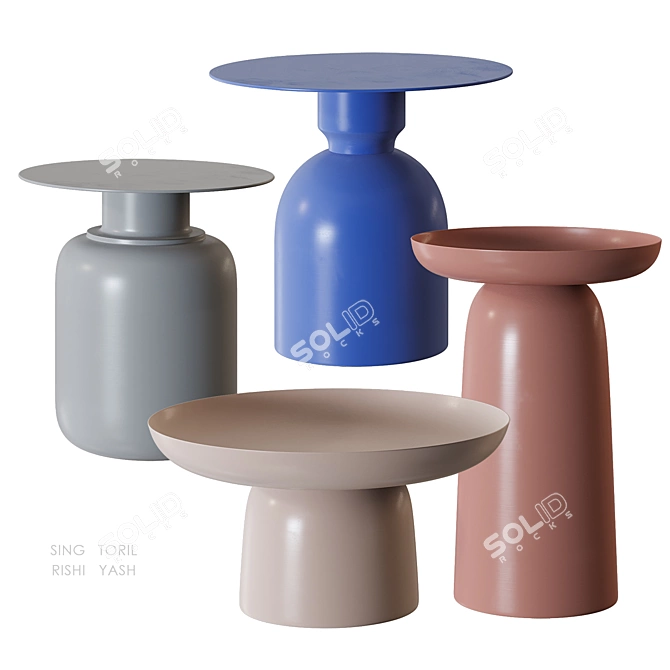 Cosmo Coffee Tables Set 3D model image 3