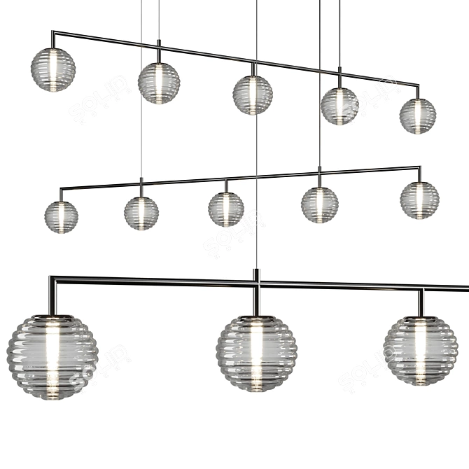 Stylish Aromas Pendant Light 3D model image 1