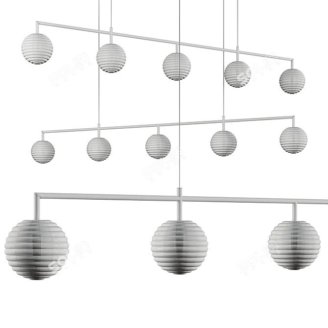 Stylish Aromas Pendant Light 3D model image 3
